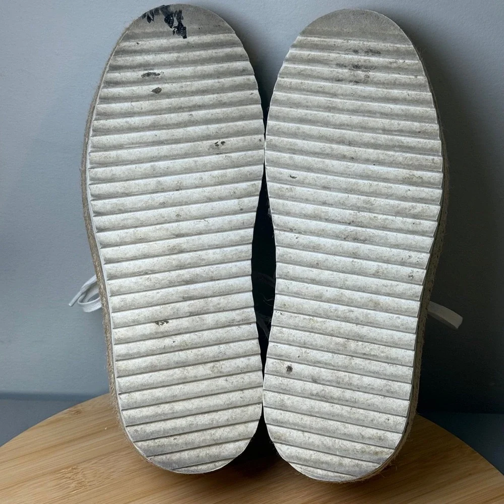 rag & bone White Leather Espadrille Platform Sneakers